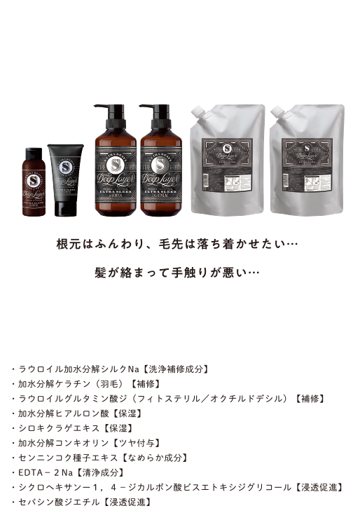 画像3: ディープレイヤー EXTRA SLEEK（エクストラスリーク）シャンプー800ml＆トリートメント800g 詰替セット